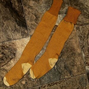Cozy Knit Boot Socks - Yellow